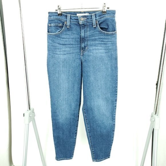 Levi's Denim - Levi's High Waisted Mom Jeans 28 Winter Cloud (Dark Blue) Wash Ankle/Cropped